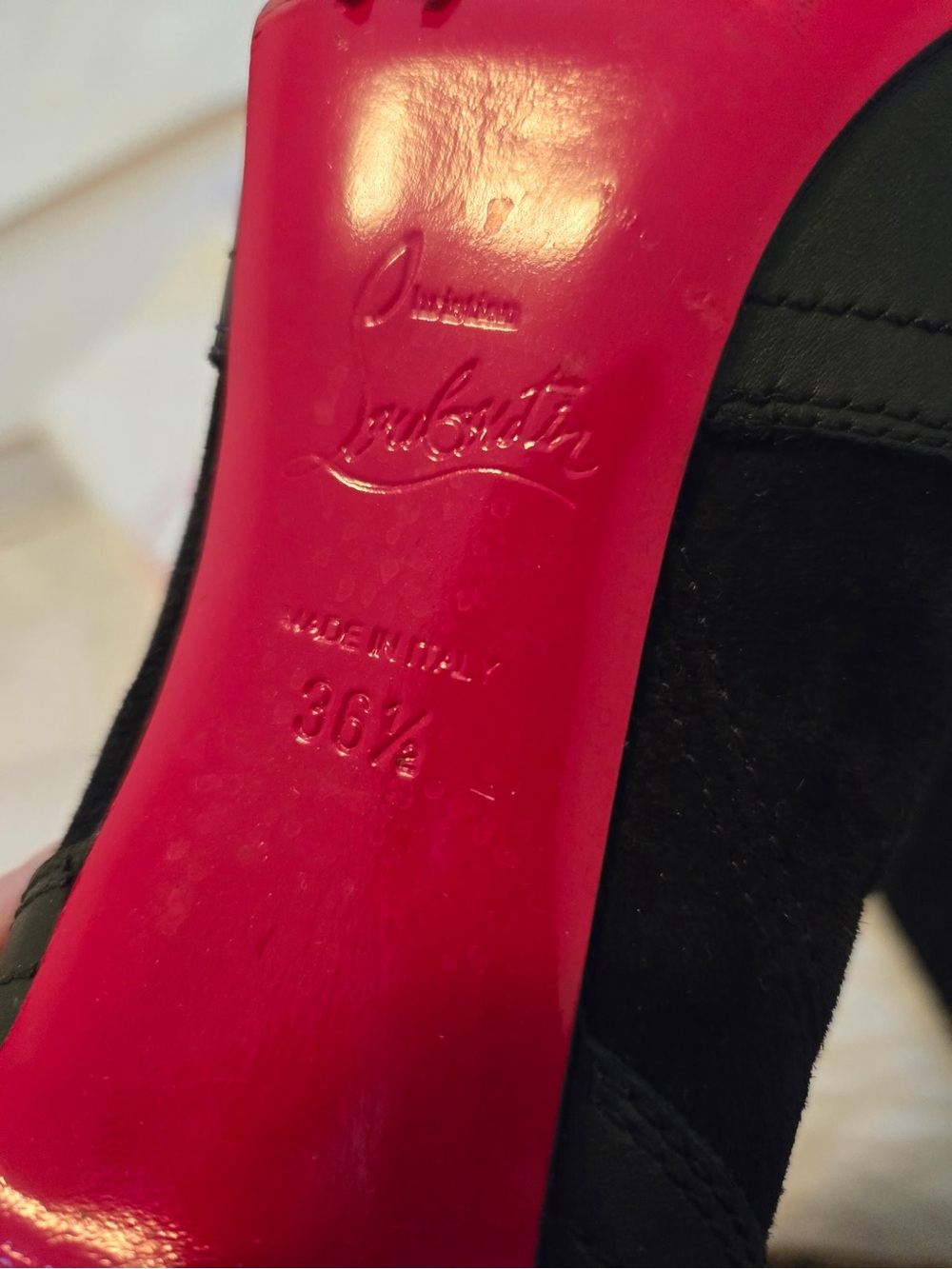 Christian Louboutin Santia Botta 85mm Suede Western Knee-High Boots 36.5 - Picture 2 of 12
